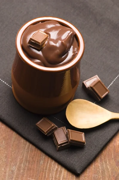 Budino al cioccolato fatto in casa — Foto Stock