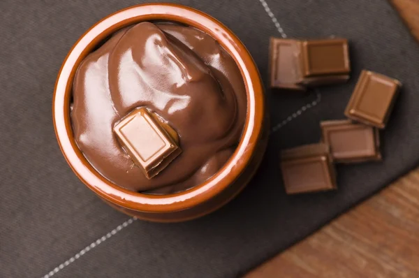 Domácí čokoládový pudink — Stock fotografie