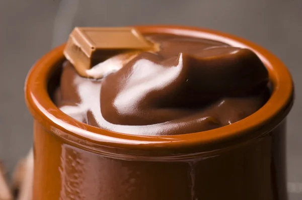 Domowy budyń czekoladowy — Zdjęcie stockowe