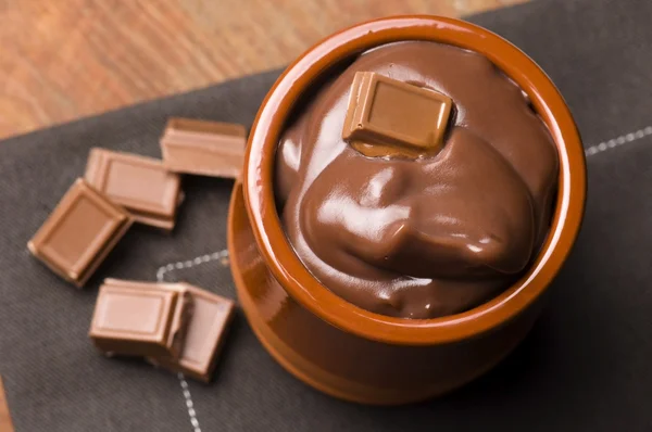 Pouding au chocolat fait maison — Photo