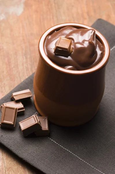 Домашний шоколадный пудинг — стоковое фото