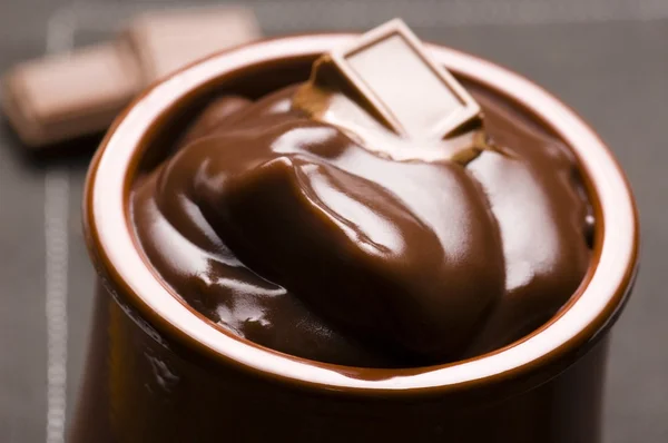 自家製チョコレート プリン — ストック写真