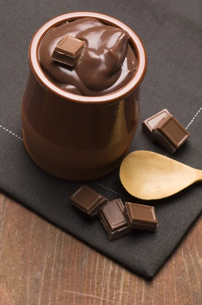 Pudim de chocolate caseiro — Fotografia de Stock