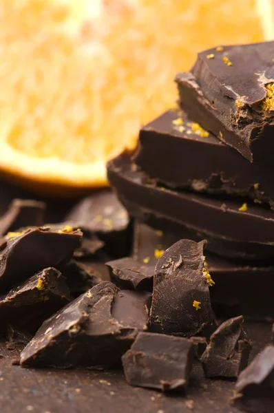 Hausgemachte Schokolade mit Orange — Stockfoto