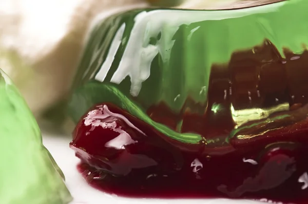 stock image Jelly with jam and sour cream