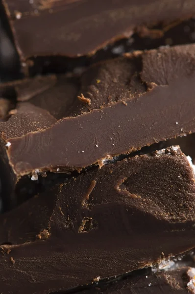 Hausgemachte Schokolade mit Meersalz — Stockfoto