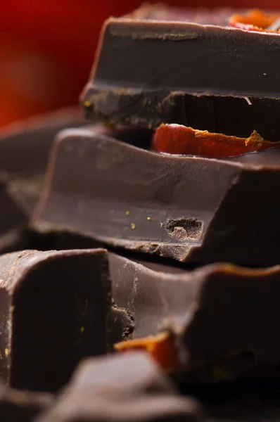 Hausgemachte Schokolade mit Chili — Stockfoto