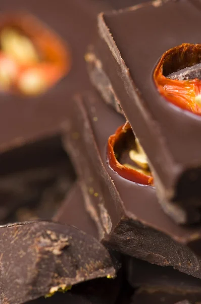 Cioccolato fatto in casa con peperoncino — Foto Stock