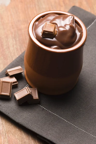 Házi csokoládé puding — Stock Fotó