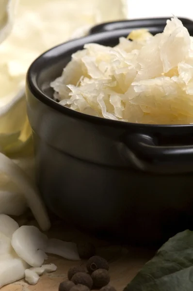 Fresh pickled cabbage - traditional polish sauerkraut — Stock Photo, Image