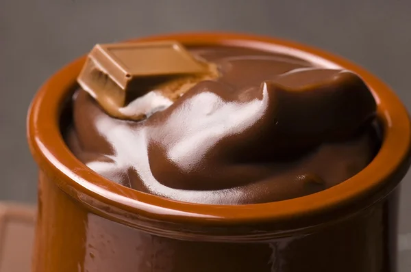 Pudim de chocolate caseiro — Fotografia de Stock