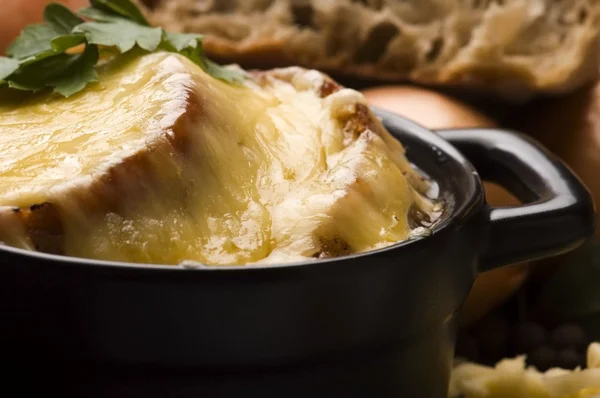 Fransız soğan çorbası malzemeler ile — Stok fotoğraf