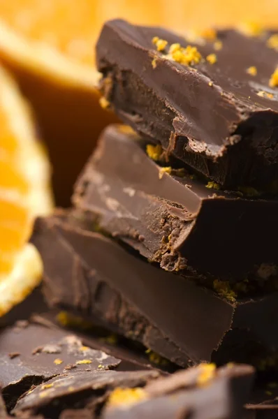Hausgemachte Schokolade mit Orange — Stockfoto