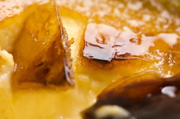 French dessert - cream brulee, burnt cream — Stock Photo, Image