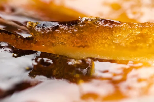 Sobremesa francesa - brulee de creme, nata queimada — Fotografia de Stock