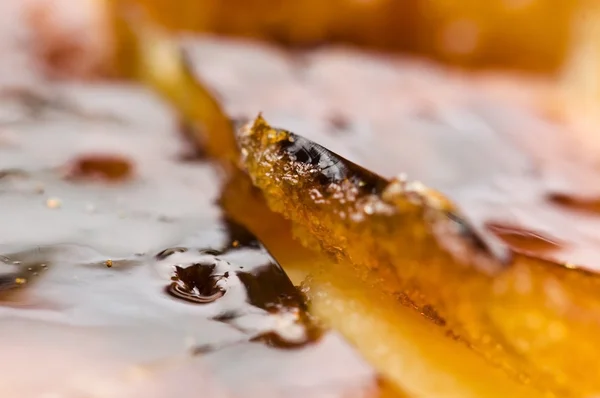 Fransk dessert - gräddbrulé, bränd grädde — Stockfoto