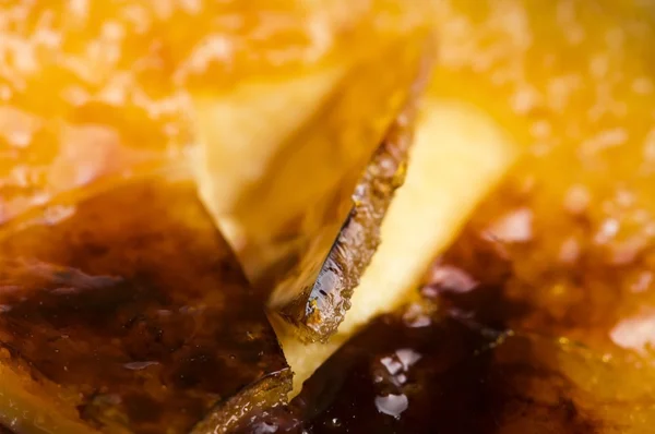 Γαλλικό επιδόρπιο - κρέμα μπρουλέ, καμένη κρέμα — Φωτογραφία Αρχείου