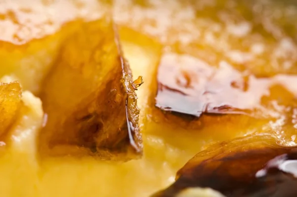 Sobremesa francesa - brulee de creme, nata queimada — Fotografia de Stock