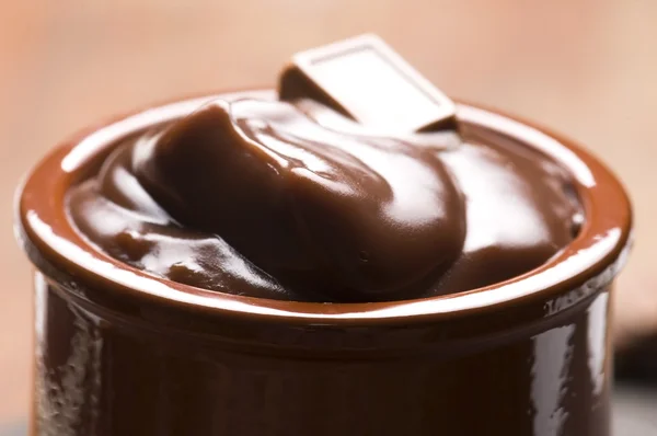 Ev yapımı çikolatalı puding — Stok fotoğraf
