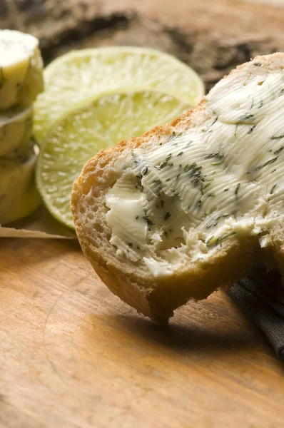 Herbs butter with lime — Stock Photo, Image