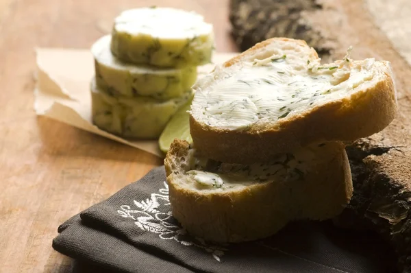 Herbs butter with lime — Stock Photo, Image