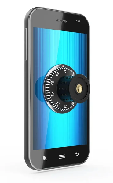 Phone with combination Lock — Stock Photo, Image