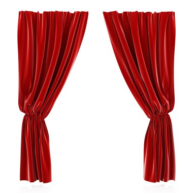 Red curtain clipart