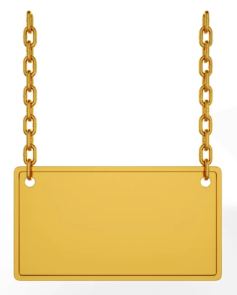 Goldenes Schild — Stockfoto