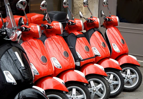stock image Row of scooters on the street