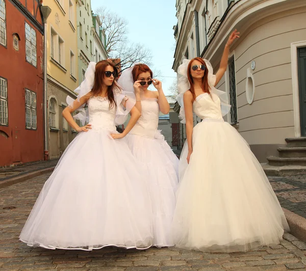 Playful brides — Stock Photo, Image