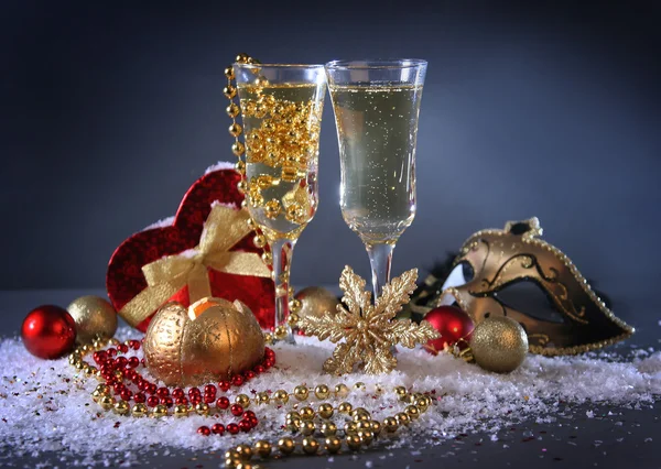 Golden champagne — Stock Photo, Image