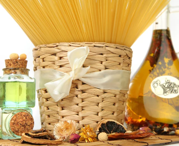 Table on kitchen — Stock Photo, Image