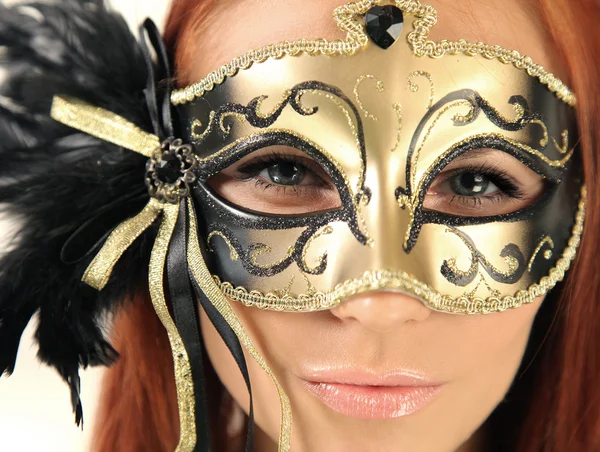 Portrait in mask — Stock Photo, Image