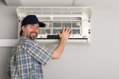 Repairman air conditioner clipart