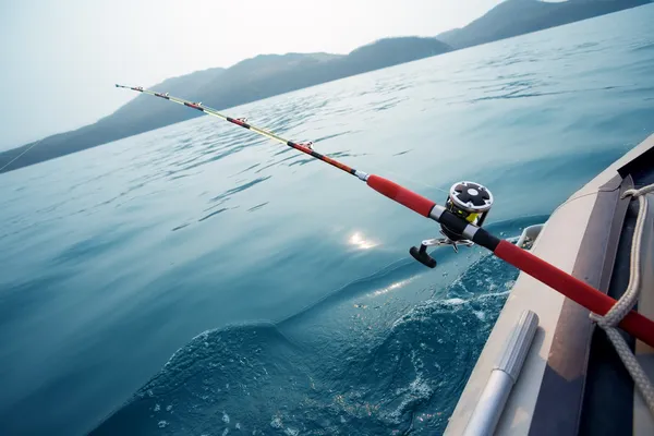 Pesca al salmone in mare — Foto Stock