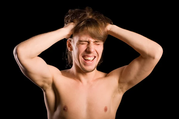 stock image Crying, emotional young man