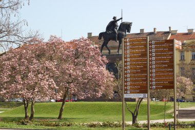 King Tomislav square in Zagreb, Croatia clipart