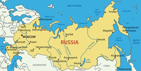 俄罗斯-矢量地图 — 图库矢量图片