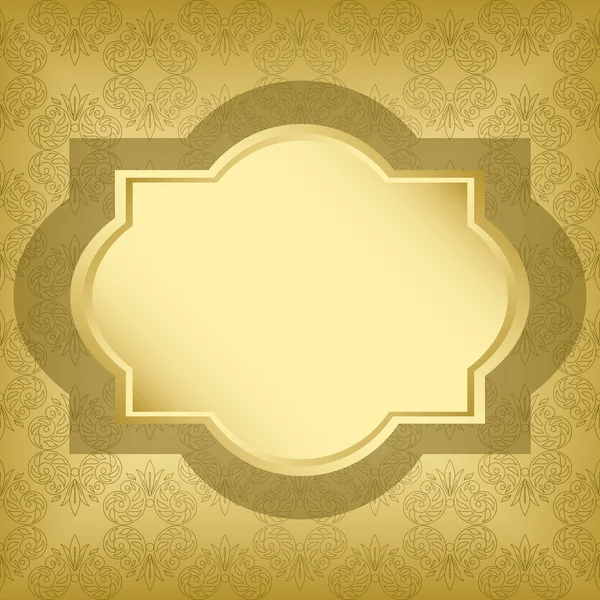 Moldura dourada vetorial com textura dourada - eps 10 —  Vetores de Stock