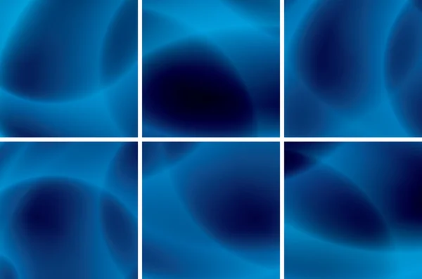 Conjunto de fondos abstractos de neón azul - vector — Archivo Imágenes Vectoriales