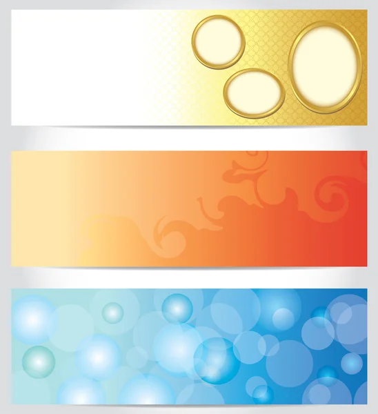 Set - vector abstract color horizontal backgrounds — Stock Vector