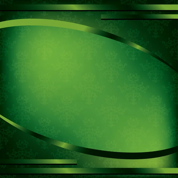 Marco decorativo vectorial con patrón verde — Archivo Imágenes Vectoriales