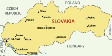 vektör harita - slovak Cumhuriyeti