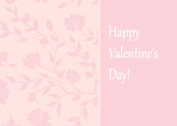 Cartão vetor rosa para Valentim —  Vetores de Stock