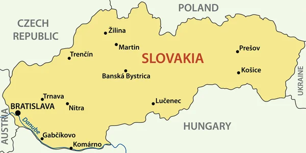 Vector map - Slovak Republic — Stock Vector