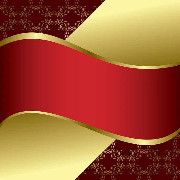 Красный и золотой яркий фон - вектор — стоковый вектор