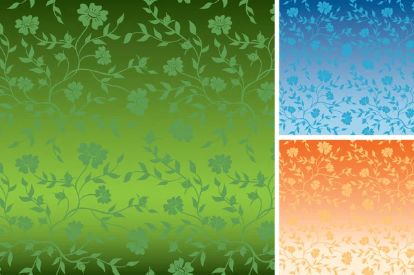 Texturas coloridas florales para el fondo - vector — Archivo Imágenes Vectoriales