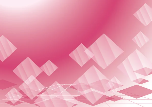 Abstract pink vector background with transparent rhombuses — Stock Vector