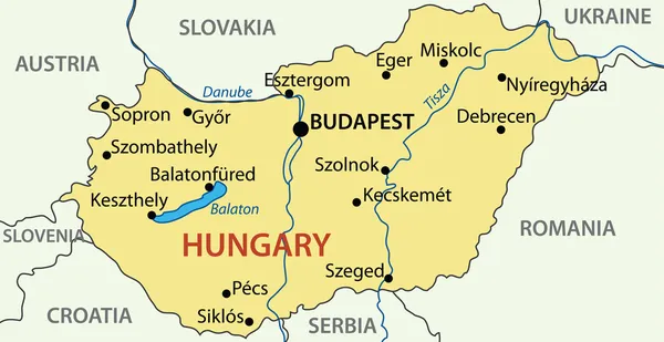 stock vector Hungary - vector map