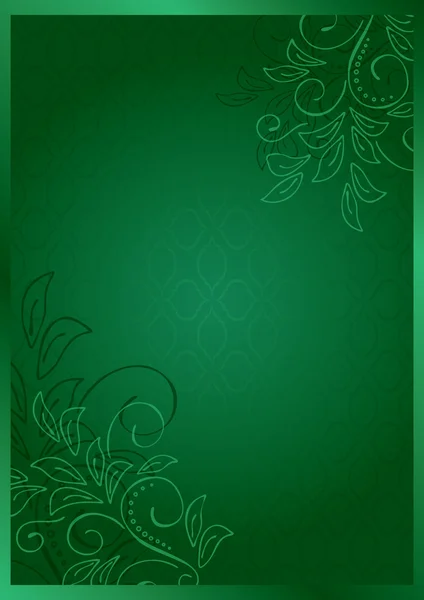 Groene vector floral kaart - EPS-10 — Stockvector